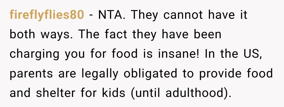 Parents Demand $650 Rent From 18-Year-Old Daughter While Stepbrother Lives Free