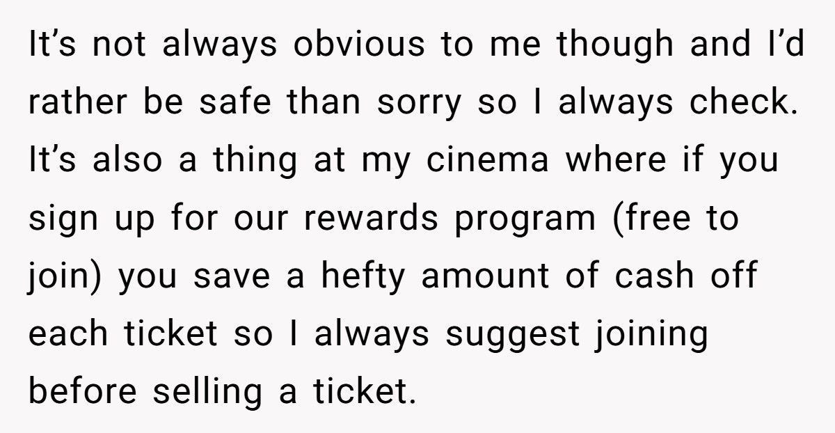 Guy Refuses Discounts, Insults Clerk, And Ends Up Paying Full Price For The Worst Seat Possible