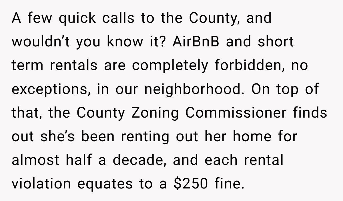 Neighbor Parks In Front Of His House Every Night, Loses Illegal Airbnb Income Instead