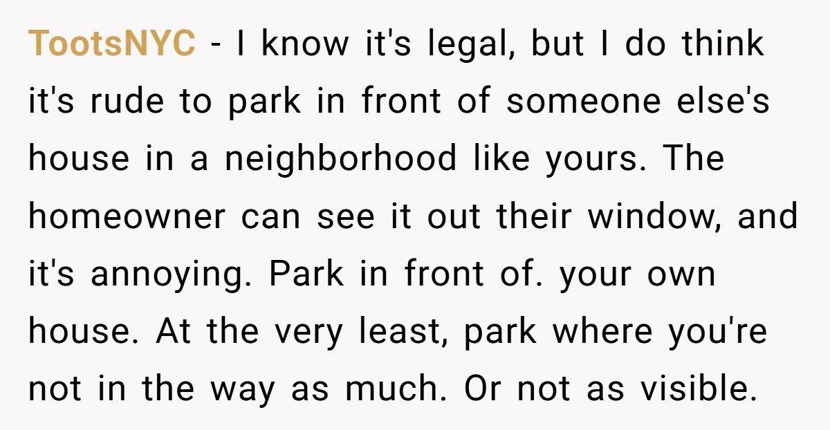 Neighbor Parks In Front Of His House Every Night, Loses Illegal Airbnb Income Instead