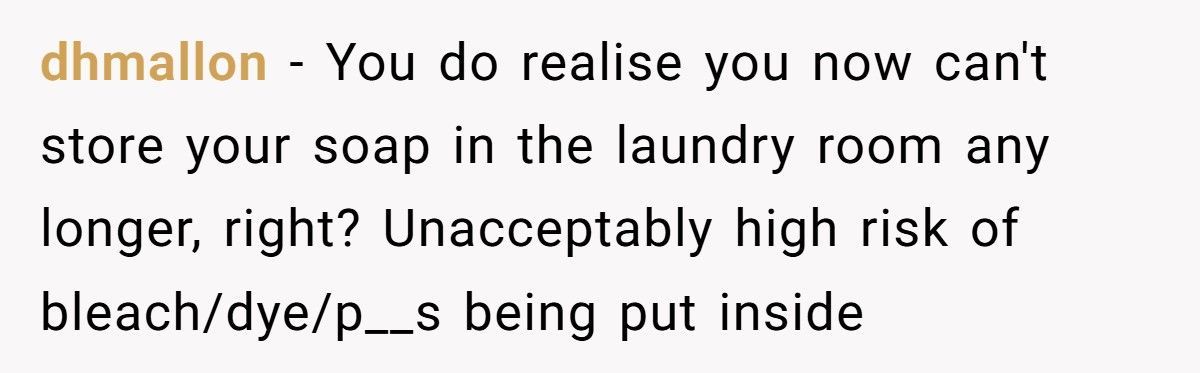 New Neighbors Stole His Laundry Soap, So He “Refilled” It With Dye And Bleach