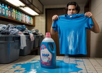 New Neighbors Stole His Laundry Soap, So He “Refilled” It With Dye And Bleach