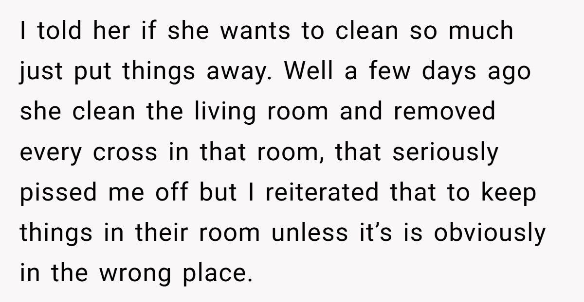 Mother-In-Law Snaps At DIL After She Reorganized The Kitchen And Removed Her Crosses