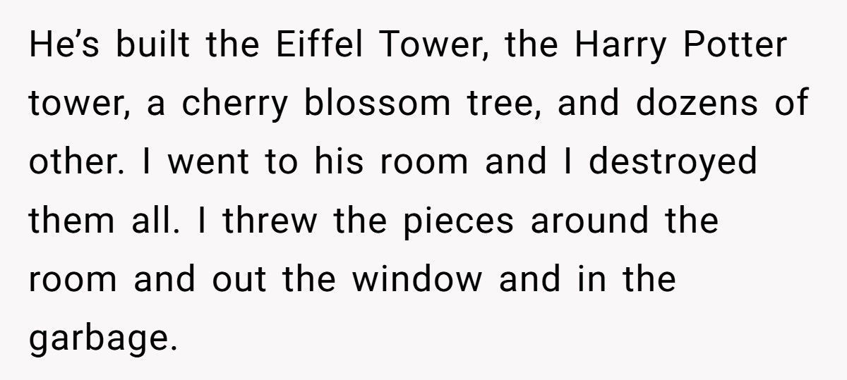 Woman Destroys Boyfriend’s LEGO Collection After He Throws Away Her Childhood Teddy Bear Woman Destroys Boyfriend’s LEGO Collection After He Throws Away Her Childhood Teddy Bear