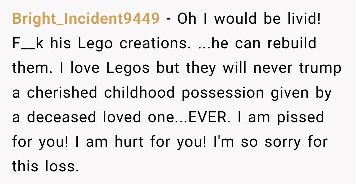 Woman Destroys Boyfriend’s LEGO Collection After He Throws Away Her Childhood Teddy Bear Woman Destroys Boyfriend’s LEGO Collection After He Throws Away Her Childhood Teddy Bear