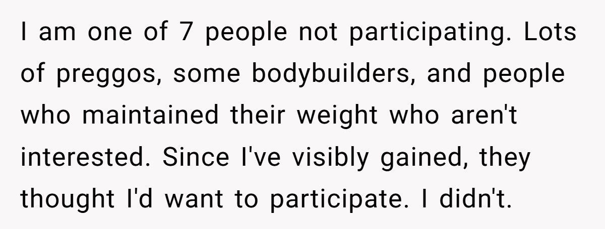 Coworkers Mocked Her For Skipping The Diet Bet, Now They’re The Ones Ashamed