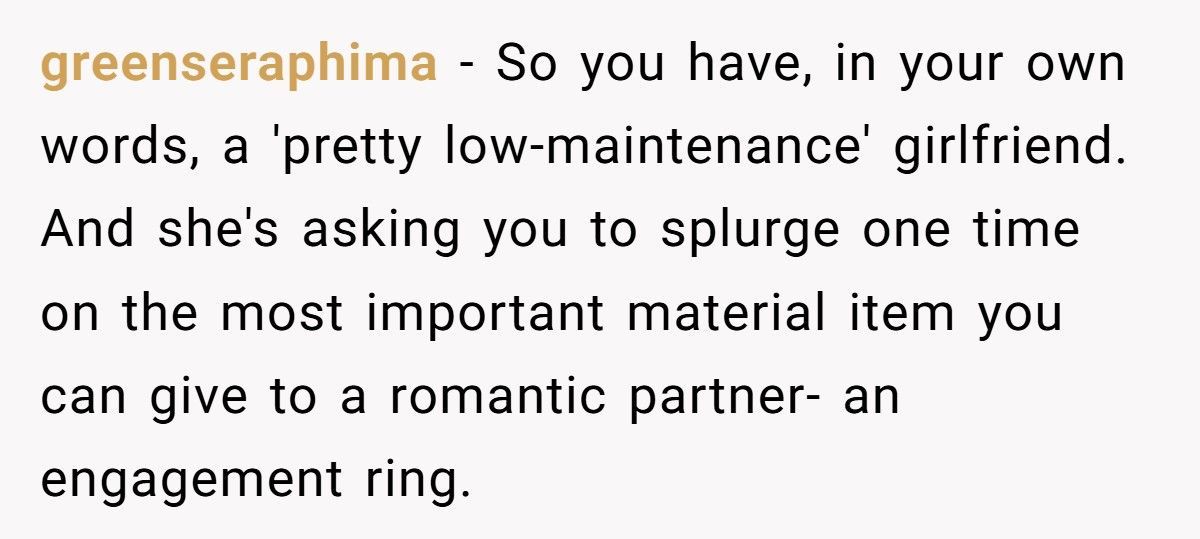 Woman Helped Boyfriend Rebuild His Life, He Refuses To Spend Over $1,800 On Her Engagement Ring