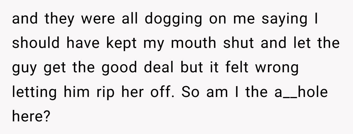 Guy Tried To Scam A Widow, Then Got Mad When Another Shopper Told Her The Truth