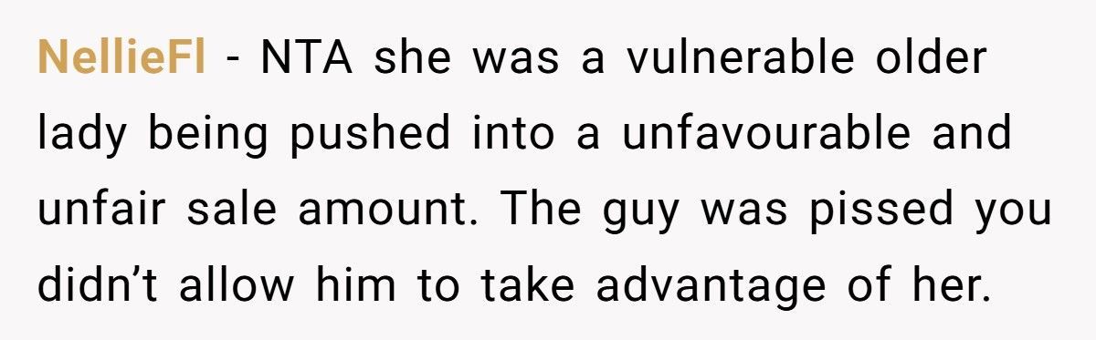 Guy Tried To Scam A Widow, Then Got Mad When Another Shopper Told Her The Truth