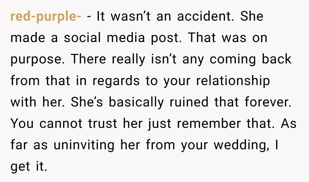 Bride Uninvites Sister-In-Law From Her Wedding After She Leaks Her Pregnancy Online