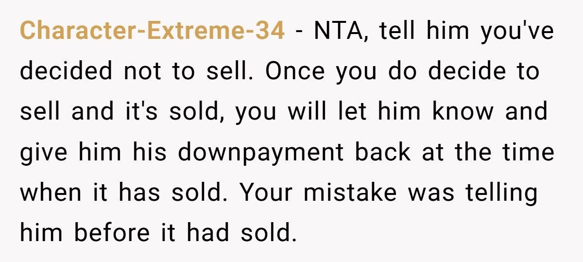 Woman Promised To Pay Her Ex When The House Sold, Now He’s Furious She Refuses To Sell To Landlords