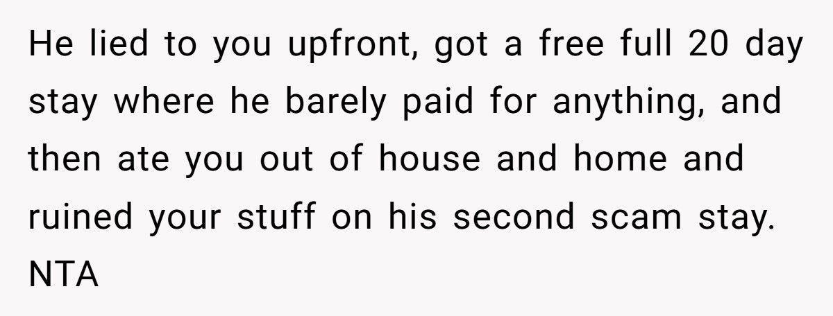 Couple Lets Friend Housesit, Returns To Find He Ate Literally Everything They Owned