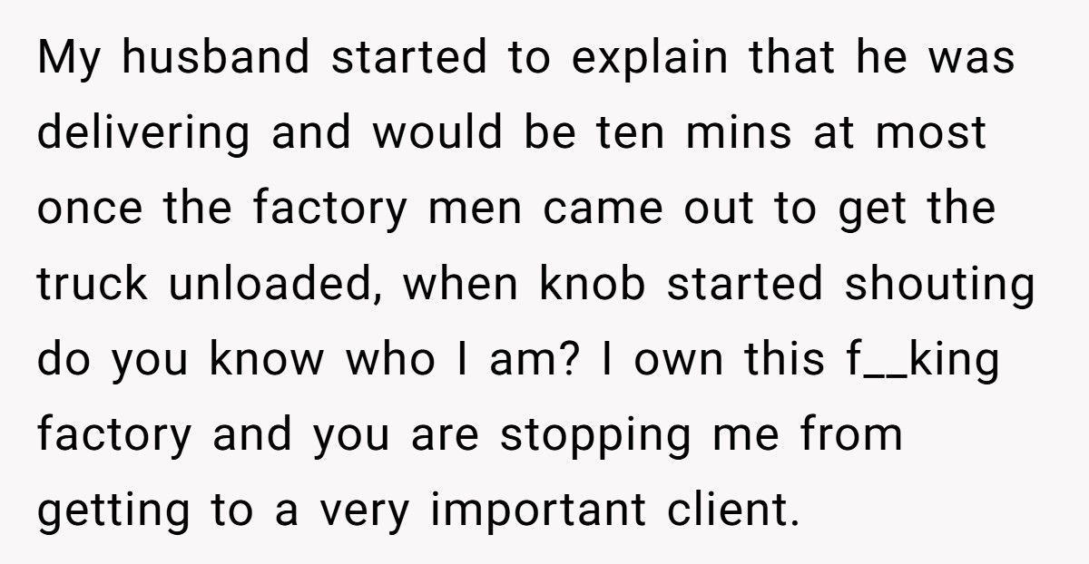 Guy Screams At Delivery Driver For “Blocking The Road”, Turns Out The Package Was His