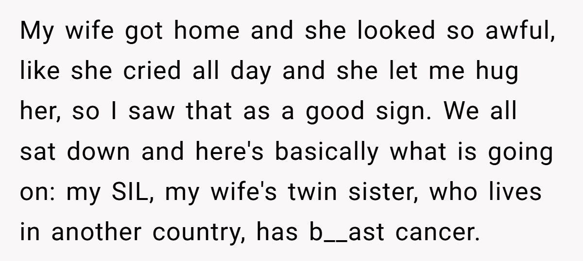Man Tells Wife She Can’t Retire At 40, Then Learns The Heartbreaking Truth Behind Her Decision