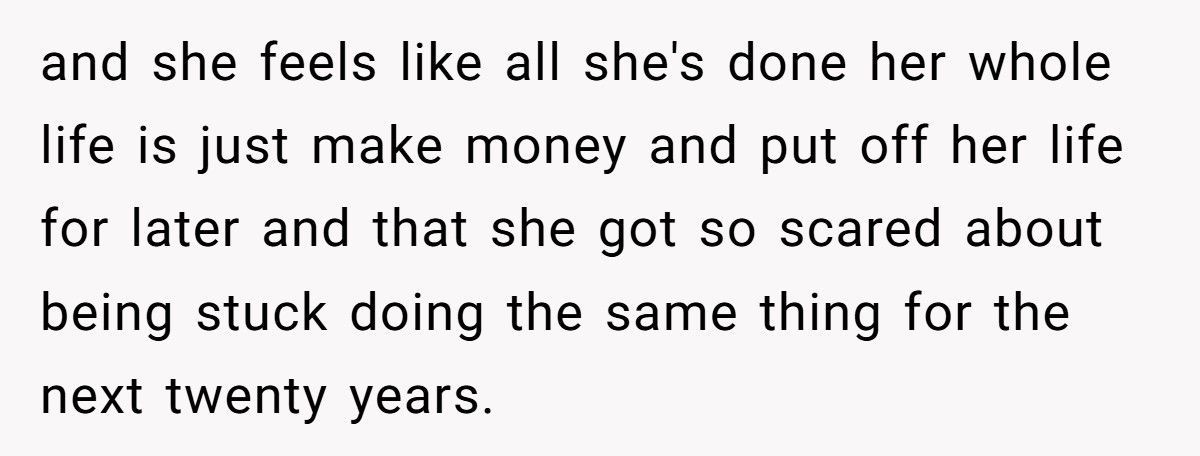 Man Tells Wife She Can’t Retire At 40, Then Learns The Heartbreaking Truth Behind Her Decision