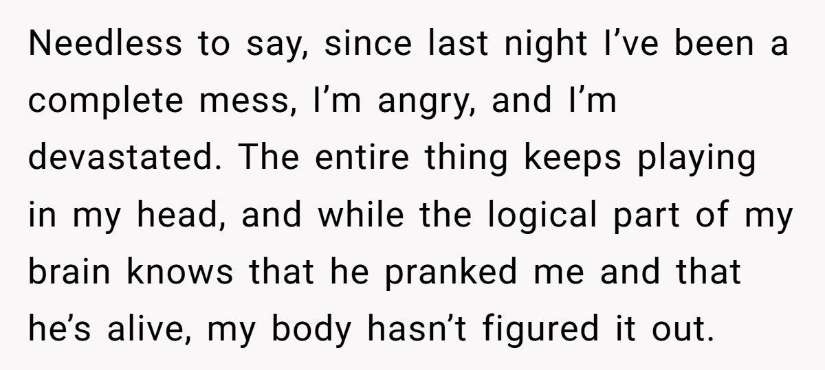 Boyfriend “Plays Dead” For A Prank, Forgets His Partner Once Lost A Lover The Same Way