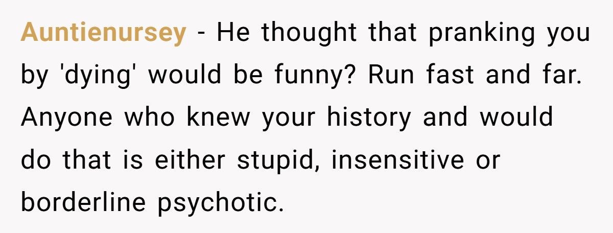 Boyfriend “Plays Dead” For A Prank, Forgets His Partner Once Lost A Lover The Same Way