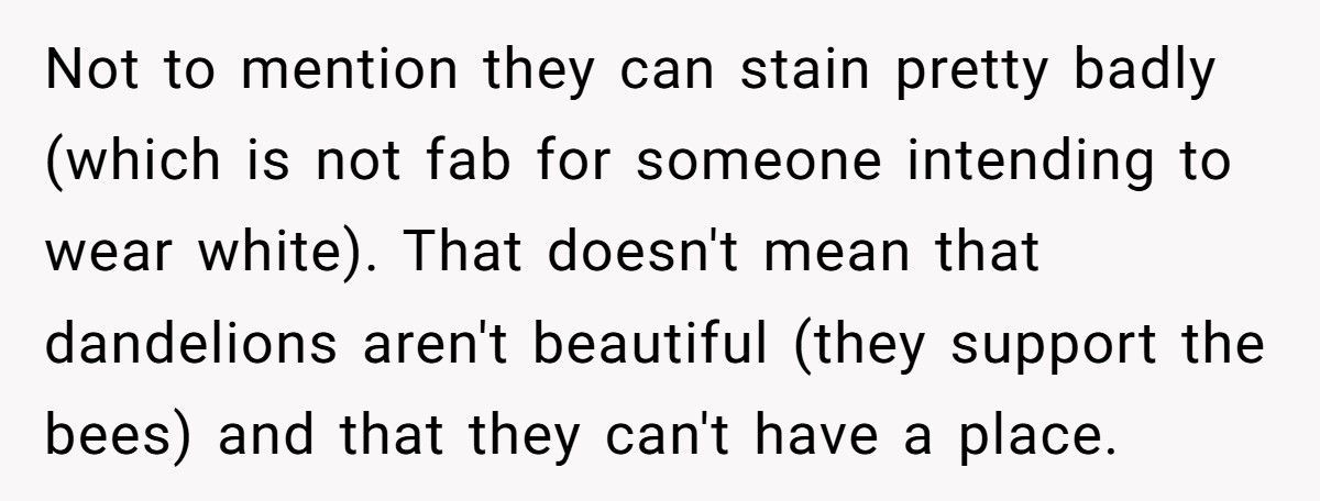 Bride Refuses To Let Her Fiancé Honor His Dying Mother Because “Dandelions Are Weeds”