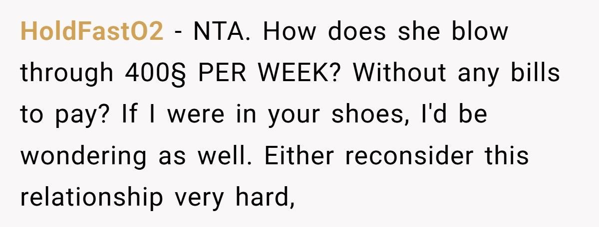 Man Demands Access To Fiancée’s Bank Accounts After Giving Her $400 A Week