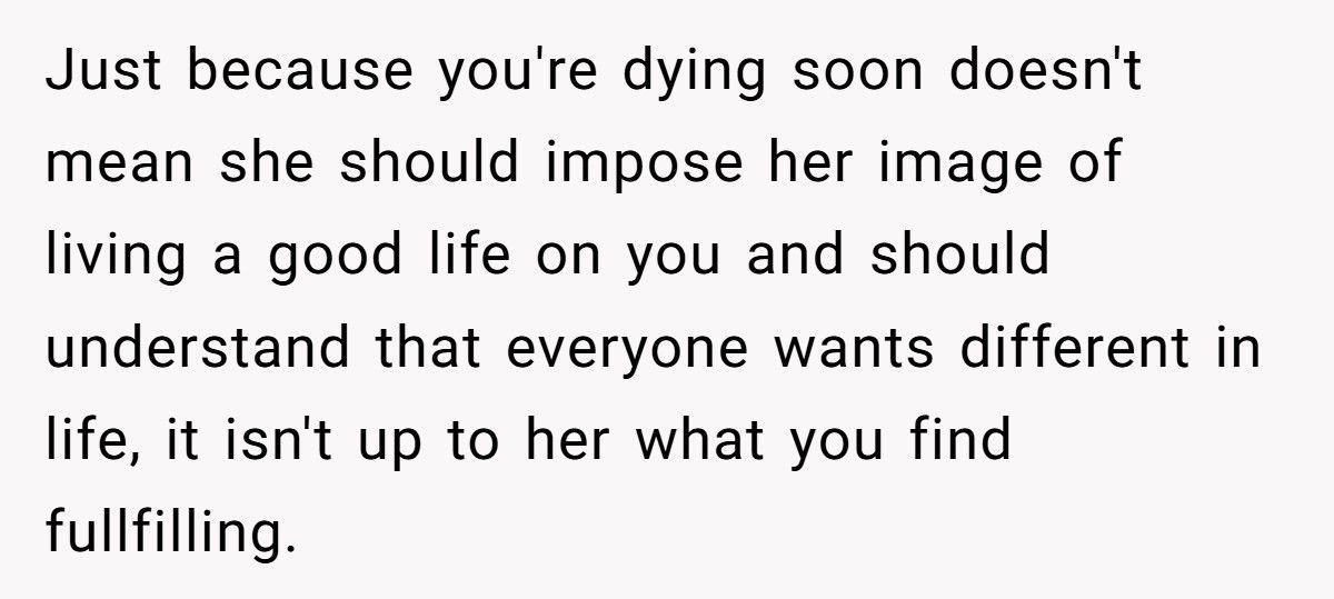 Man With Terminal Illness Tells Aunt She Might Die Before Him, Leaves Her Speechless