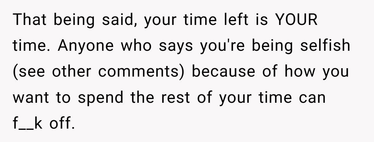 Man With Terminal Illness Tells Aunt She Might Die Before Him, Leaves Her Speechless