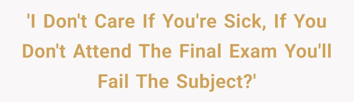 University Refused His Sick Request, He Came To The Final Looking Like A Zombie