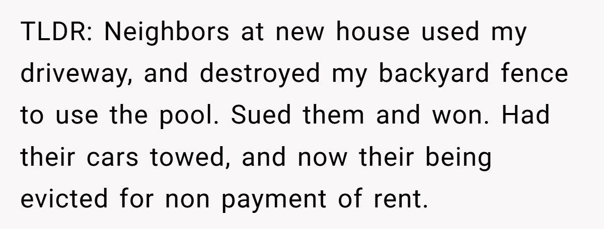 New Homeowner Catches Neighbors Using His Pool And Driveway, So He Makes Them Pay