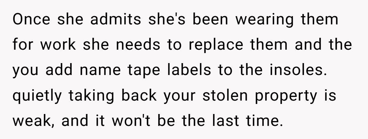 Woman Takes Back Her Own Shoes, Now Her Sister-In-Law Calls Her A Thief