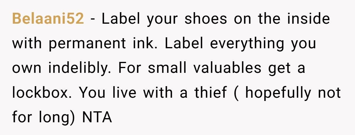 Woman Takes Back Her Own Shoes, Now Her Sister-In-Law Calls Her A Thief