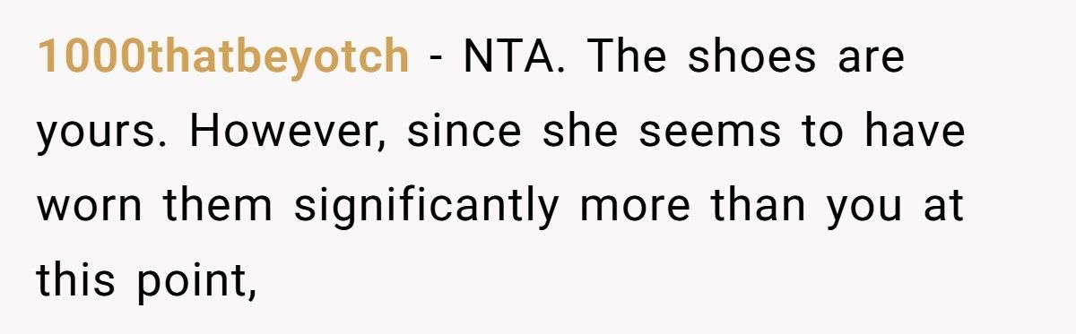 Woman Takes Back Her Own Shoes, Now Her Sister-In-Law Calls Her A Thief