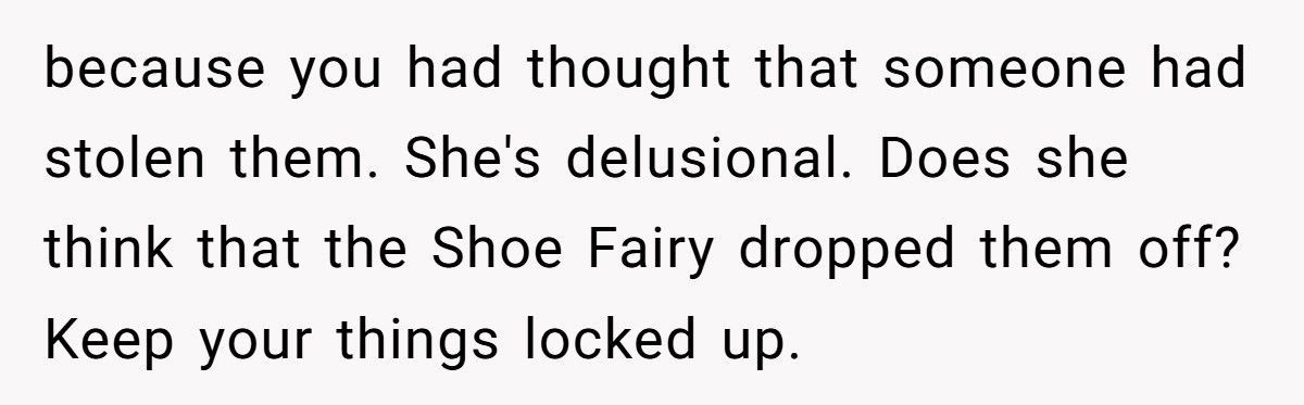 Woman Takes Back Her Own Shoes, Now Her Sister-In-Law Calls Her A Thief