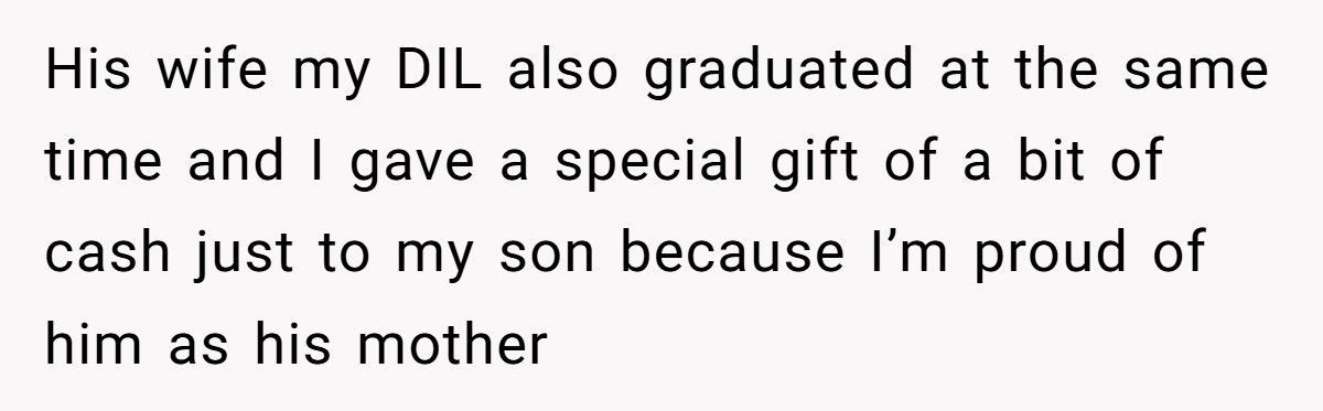 Mom Gifts Her Son At Graduation But Refuses To Gift His Wife Who Also Graduated