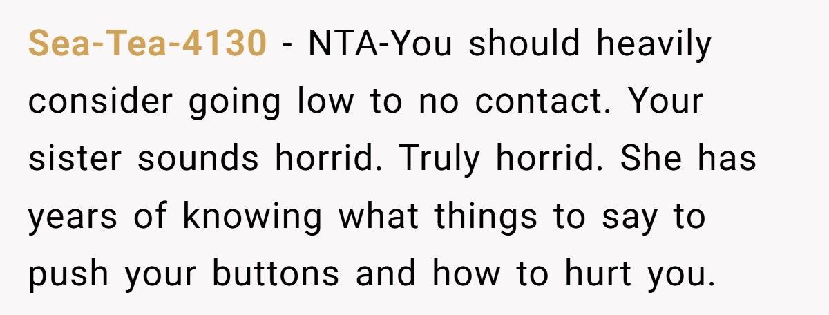 Sister Announces A Pregnancy Right After Her Sibling’s Miscarriage, Then Calls Her ‘Jealous’ For Leaving