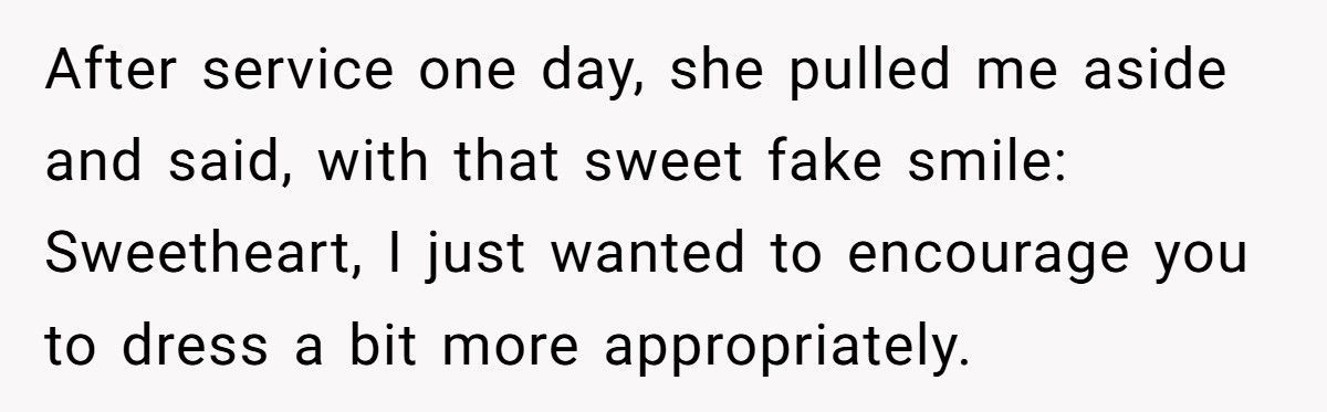 Church Elder Tells Woman To Dress More ‘Holy’, So She Did Literally And No One Ever Complained Again