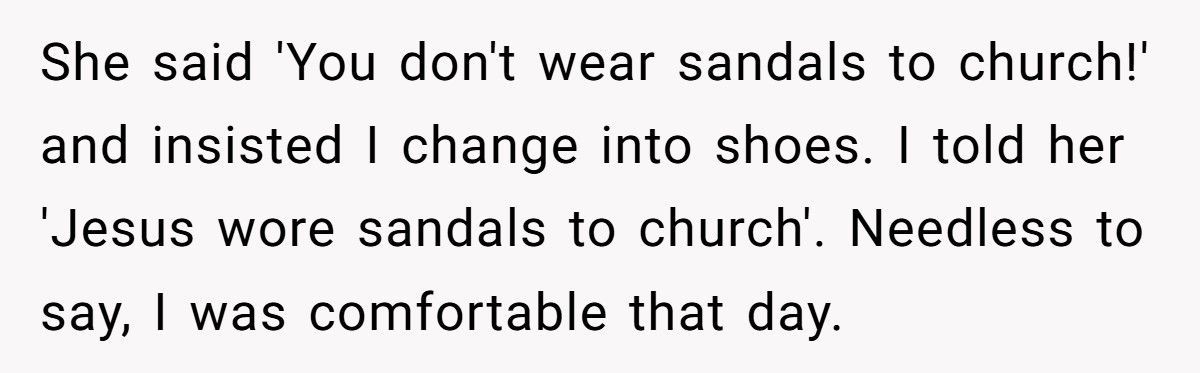 Church Elder Tells Woman To Dress More ‘Holy’, So She Did Literally And No One Ever Complained Again
