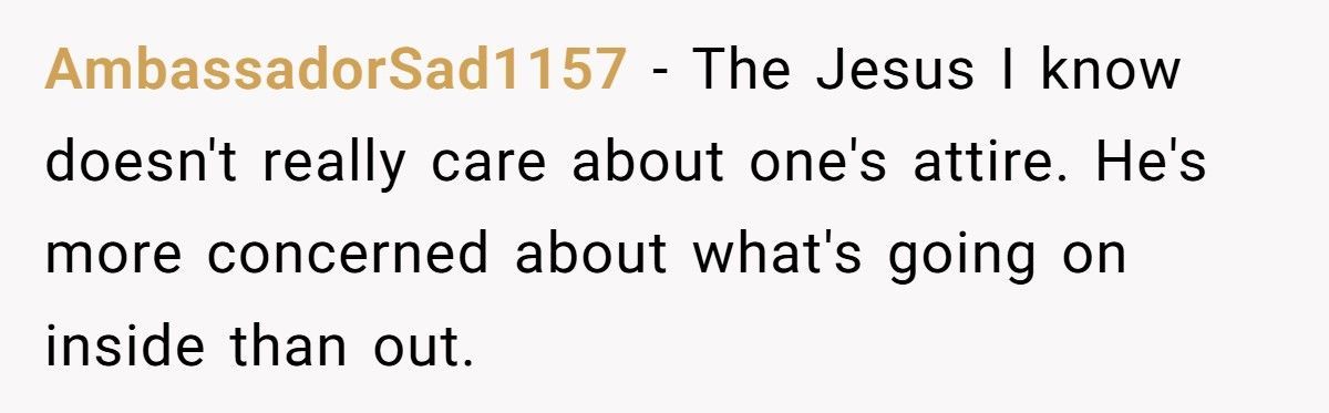 Church Elder Tells Woman To Dress More ‘Holy’, So She Did Literally And No One Ever Complained Again