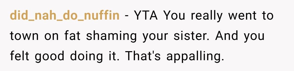 Woman Buys $100 Chair For Her Sister, Sister Accuses Her Of Calling Her Fat