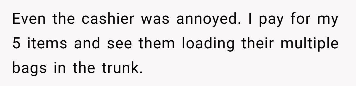 Man Refuses To Move After Woman Fills 10-Item Lane, She’s Furious After Waiting Eight Minutes