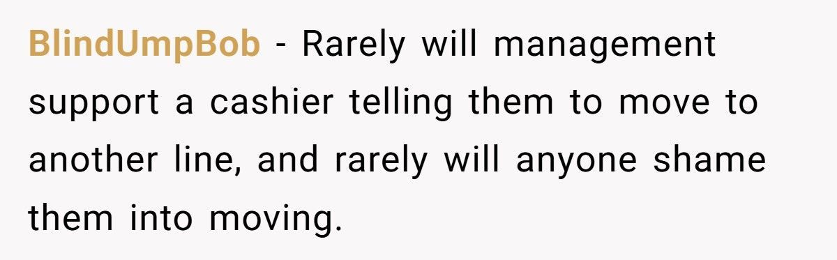 Man Refuses To Move After Woman Fills 10-Item Lane, She’s Furious After Waiting Eight Minutes