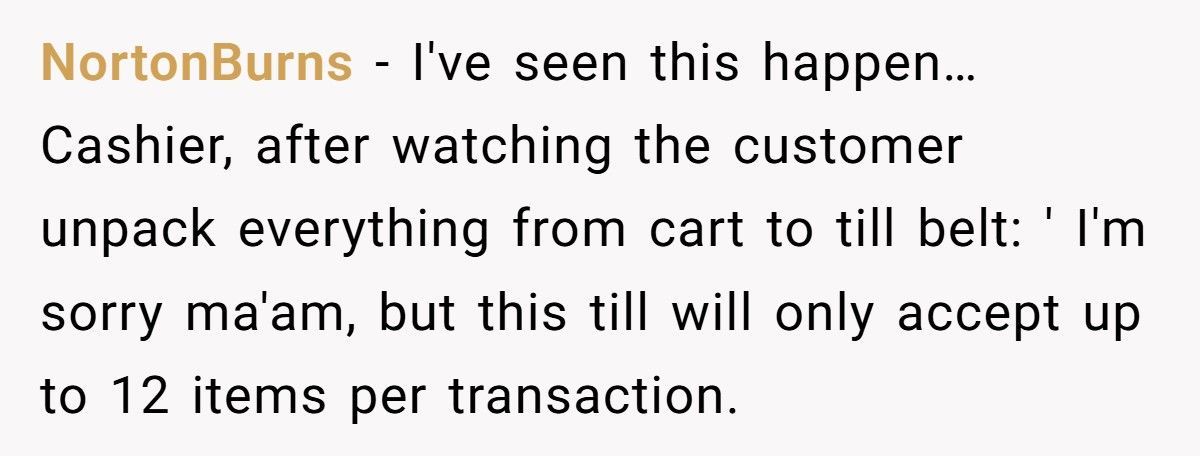 Man Refuses To Move After Woman Fills 10-Item Lane, She’s Furious After Waiting Eight Minutes