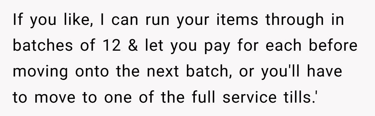 Man Refuses To Move After Woman Fills 10-Item Lane, She’s Furious After Waiting Eight Minutes