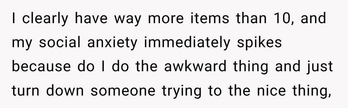 Man Refuses To Move After Woman Fills 10-Item Lane, She’s Furious After Waiting Eight Minutes