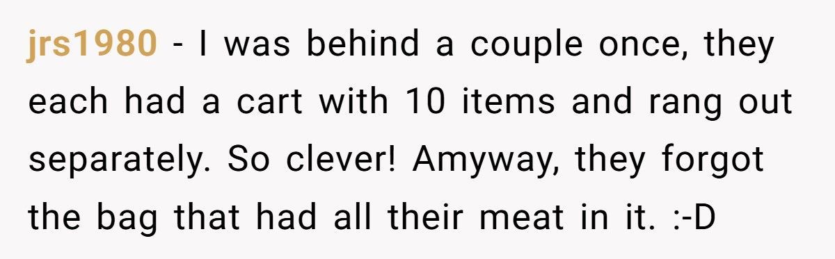 Man Refuses To Move After Woman Fills 10-Item Lane, She’s Furious After Waiting Eight Minutes