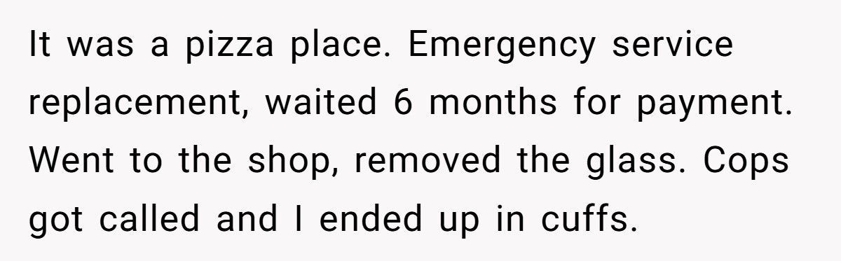 Shop Owner Refuses To Pay For His New Door, So The Installer Takes It Back At Midnight