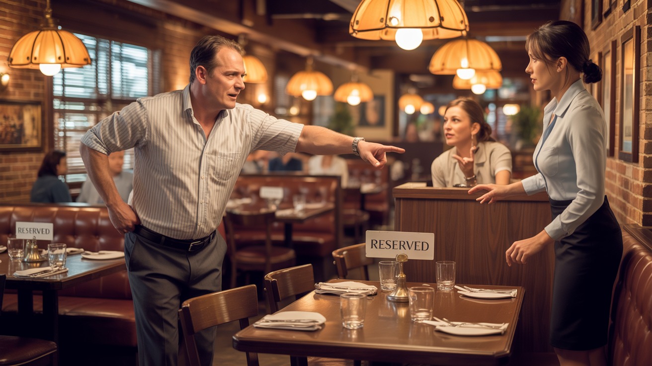 Entitled Diner Grabs The Manager’s Arm And Demands A Table, Instantly Regrets It