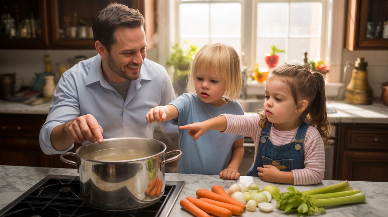 Kids Refuse To Eat Vegetables, So Dad Gives Them A Taste Of Their Own Bland Medicine