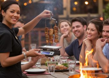 Customer Claims His BBQ Order Is Too Small, Waitress Brings Out The Scale And Proves Him Wrong