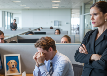 Manager Tells Grieving Worker ‘Man Up, It’s Just A Dog,’ He Cries Openly And Gets Two Paid Days Off