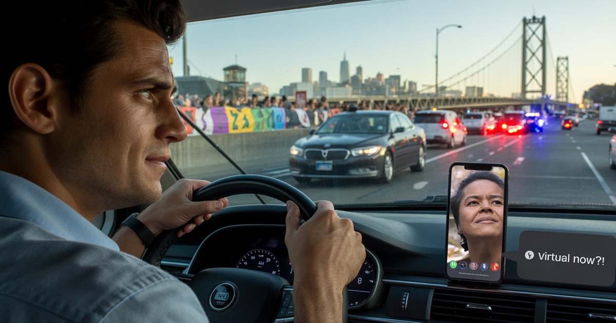 Boss Insists He Work In The Office During APEC Week, Protest Shuts Down Bay Bridge And He Has To Present Alone