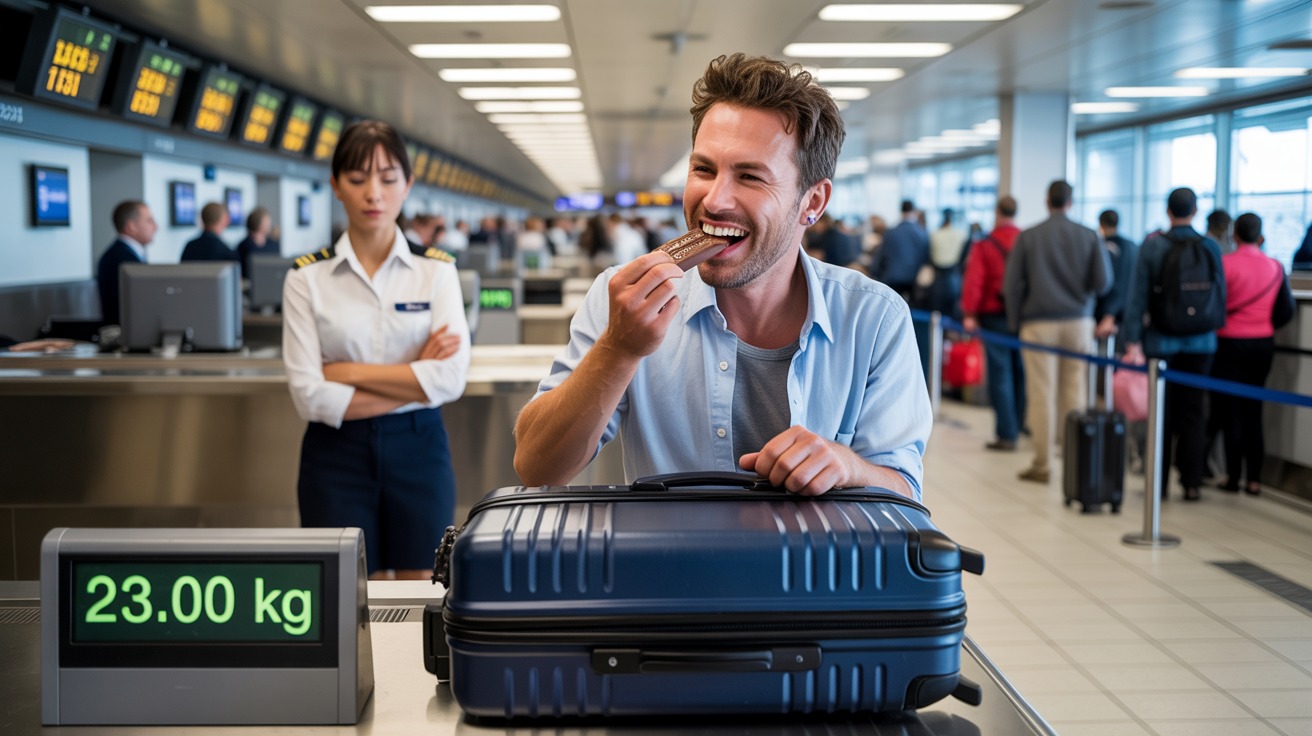 Airport Worker Demands €50 For 50g Overweight Bag, Passenger Solves It Deliciously